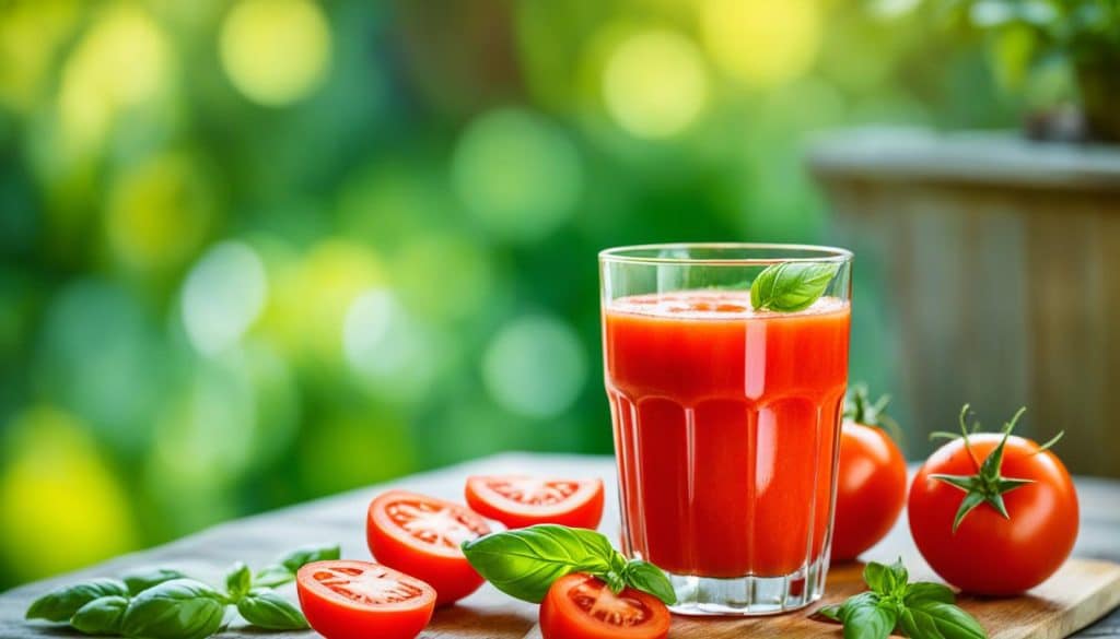 Fresh tomato juice for immune support